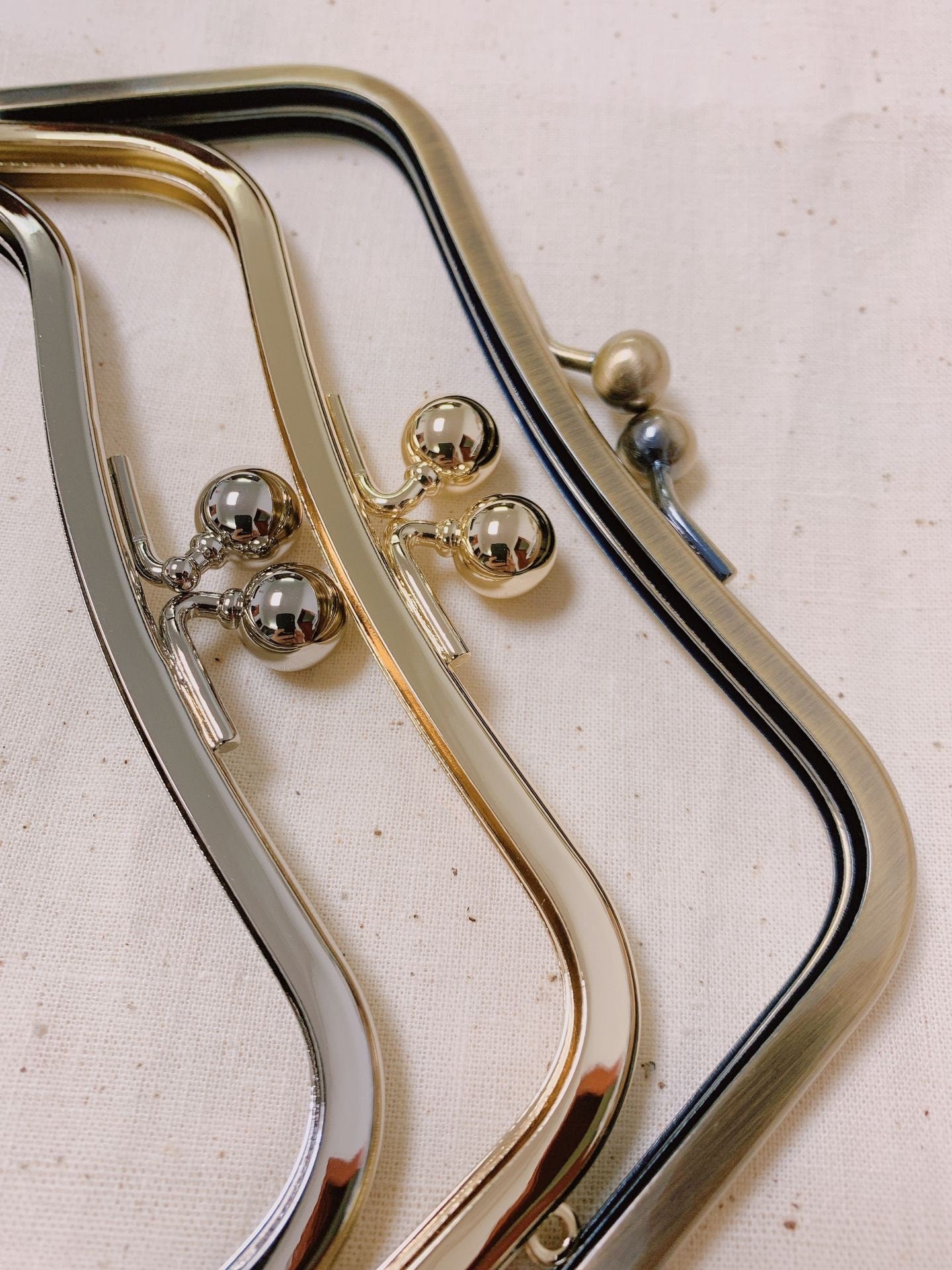 Vintage Bag Purse Frame Two Sizes 13.5cm x 4.8cm / 16.5cm x 6cm Pick Color