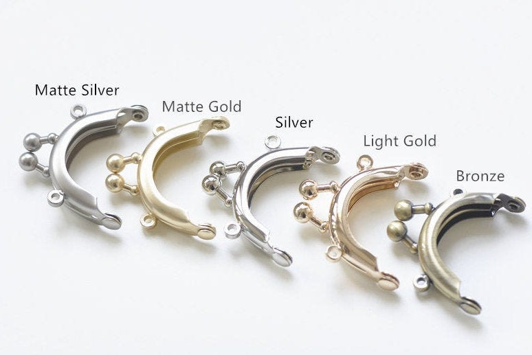 4cm Mini Half-Round Purse Frame Glue-In Style Mini Bag Frame 4x2.5cm Pick Color