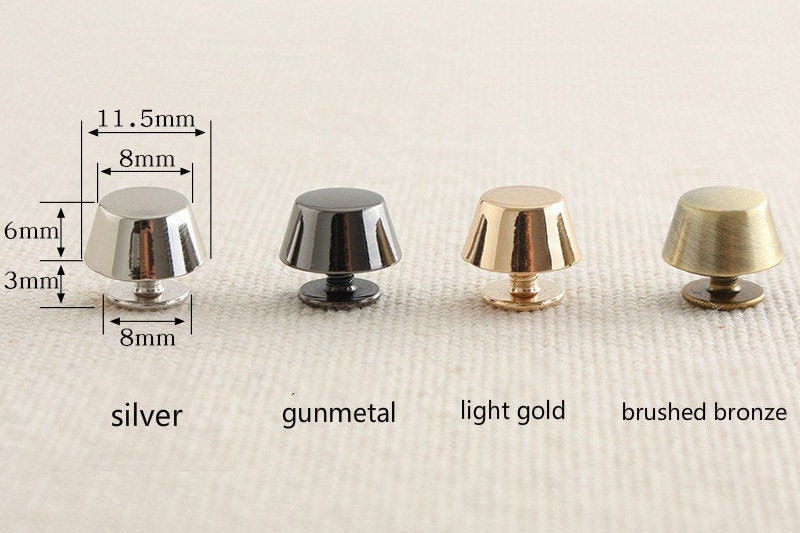 Rivets and Studs for Bottom of Handbags/Screwed Studs/ Button Leatherworking Screws Belt Stud 4 Set A Pack Pick Color