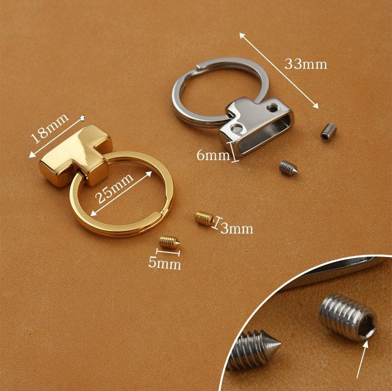 Alloy Key Rings Fit Leather Size -24mm width x 5mm thickness Pick Color