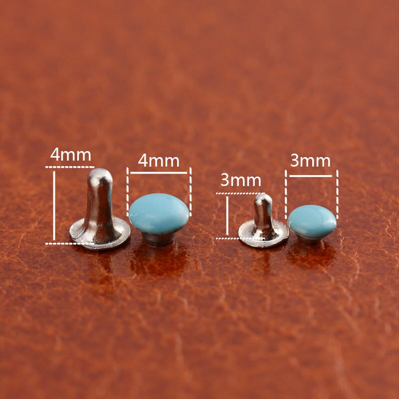 Super Mini Brass Rivets Various Color 20 Sets A Pack 3mm And 4mm Pick Size/Color