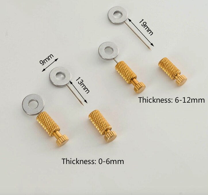 2 Pieces Sewing Hold Pin Pre-holding Leather Tool 13mm/19mm