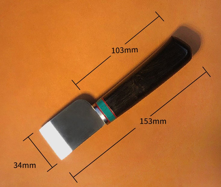 1 pc Leather Knife Leather Cutting Knife With Wood Handle