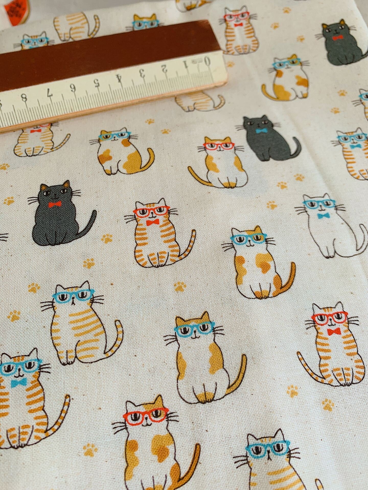 Cute Kitten Fabric Cotton Soft Thin Fabric 50cm x 110cm Pick Color