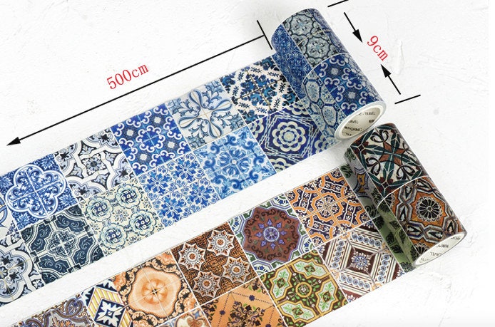 Retro Wide Washi Tape Newspaper Washi Tape 90mm x 5M Pick Style