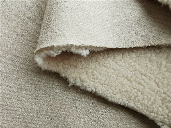 150cm x 40cm Beige Fabric Teddy Bears Curl Cloth Material For Doll Making