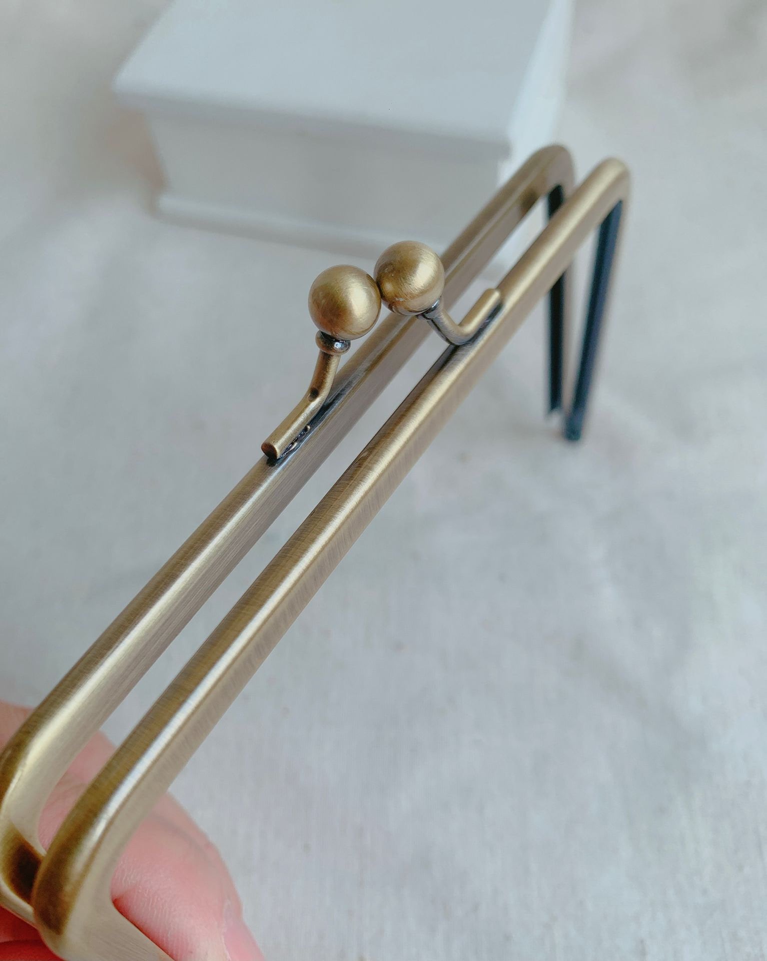 14cm ( 5 1/2 Inch) Bronze Purse Frame Glue-In Style 14cm x 7.5cm