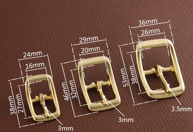 1 Piece Brass Pin Buckle Purse Arcurate Buckle Leather Hardware 16mm/20mm/26mm Pick Up Size