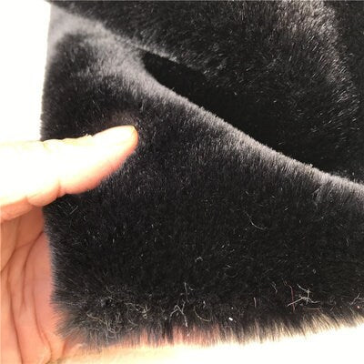 79cm x 48cm ( 31"x 19") Black Fabric 8mm Pile Soft Toy Making Material