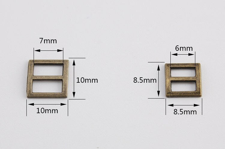 5pcs Mini Strap Adjuster Strap Slider Leatherworking Hardware Inner Size 6mm/7mm  Pick Size