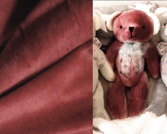 150x50cm Wine Red Elastic Fabric For Teddy Toy Doll Making