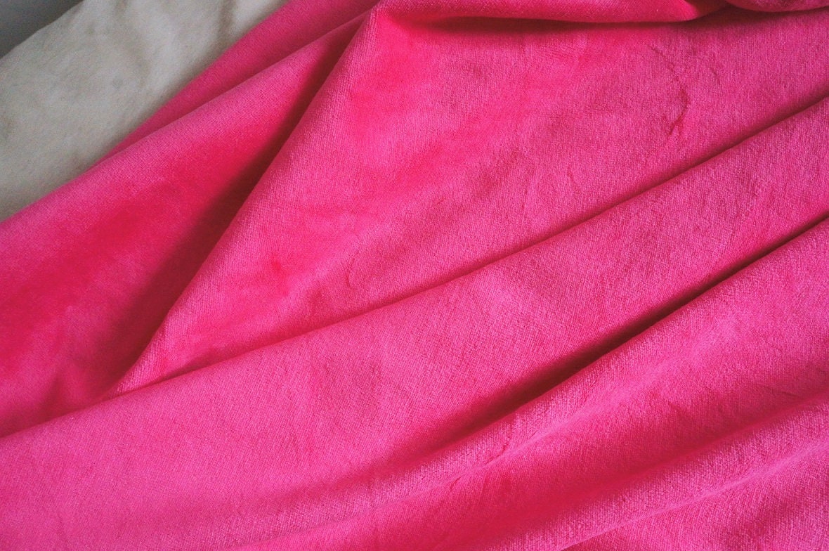 150x50cm Rose Pink Mini Bears Clothes Elastic Fabric For Teddy Toy Doll Making