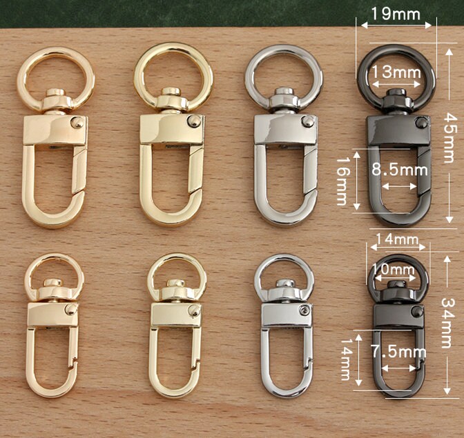 Trigger Snap Hooks / Purse Hook / Key Hook/Swivel Hook 5 Pieces A Pack Inner Size 10mm/13mm Pick Size And Color