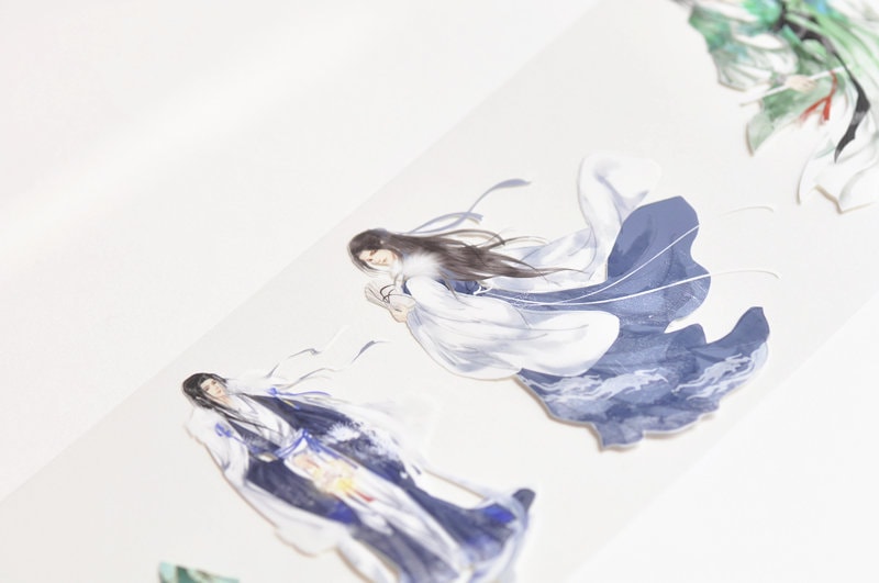 Retro Young Man PET Transparent Lined Scrapbooking Washi Tape  85mm x 1 Meter Roll No.11110