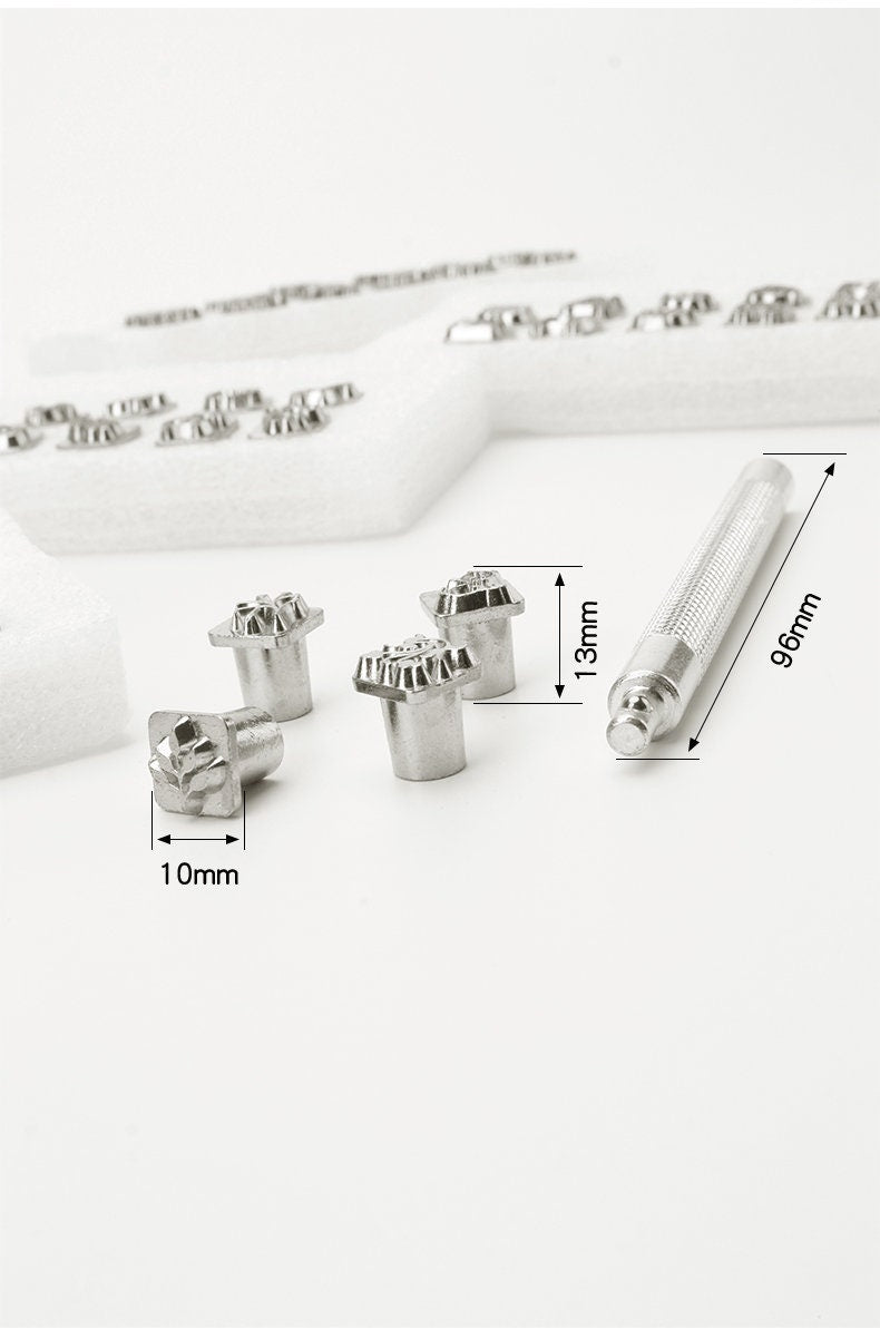 Leather Stamp Tool Retro Flower Pattern 12 Pieces