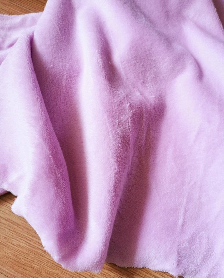 Light Purple Elastic Velvet Fabric For Teddy Toy Doll Making 150cm x 50cm
