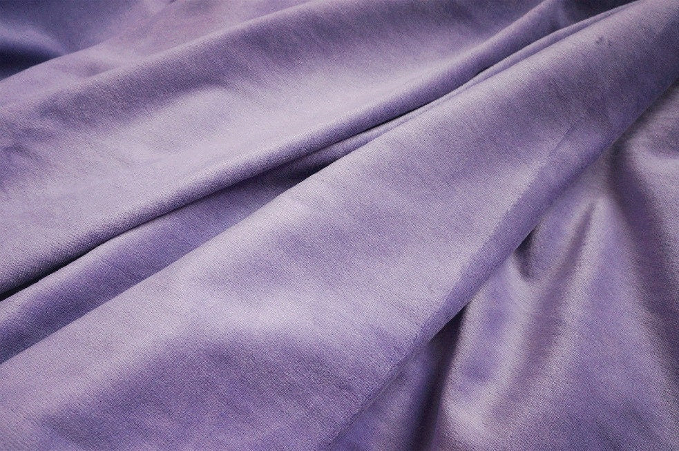 Purple Elastic Velvet Fabric For Teddy Toy Doll Making 150cm x 50cm