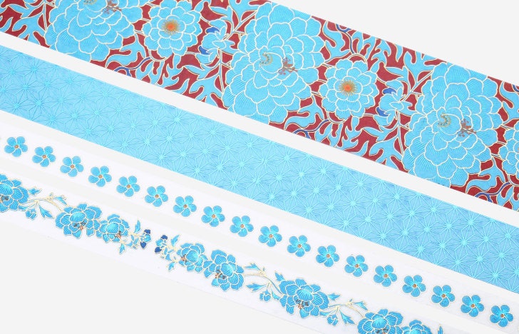 Foil Gold Washi Tape Retro Flower Washi Tape Set of 4 Rolls 10mm/15mm/20mm/40mm x 10 Rolls