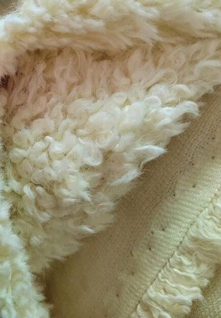 170cm x 45cm Light Yellow Teddy Bear Fabric Curl Fabric Large Size For Doll Making ( 66"x17")