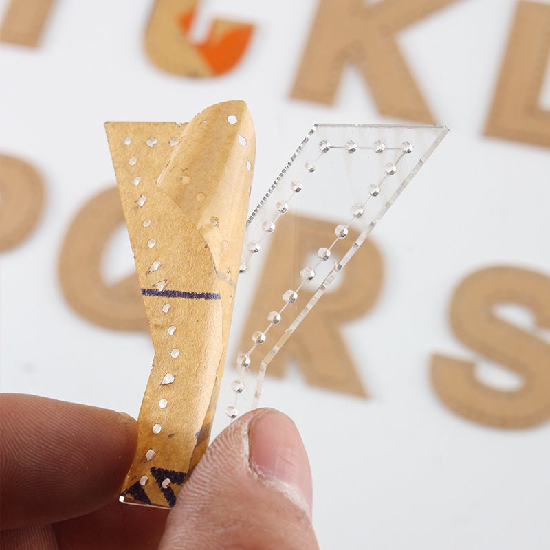 Acrylic Alphabets Pattern Leather Craft Decoration Tools 26pcs A Set Height 6cm