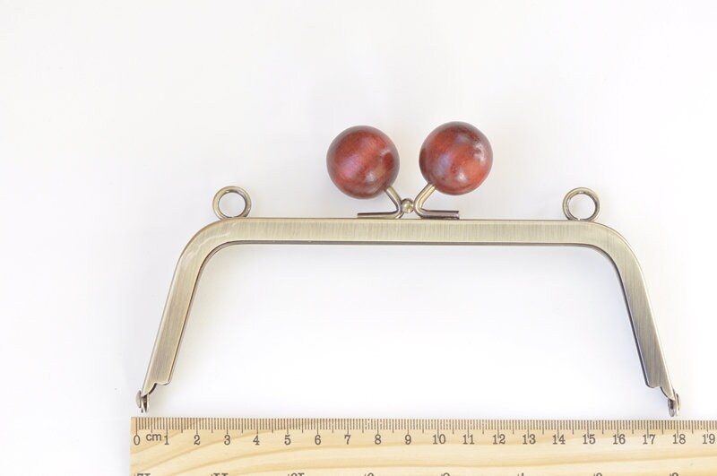 Ladder Bronze Purse Frame With 2.5cm Wood Kisslock Clutch Purse Frame 17.5cm x 5cm