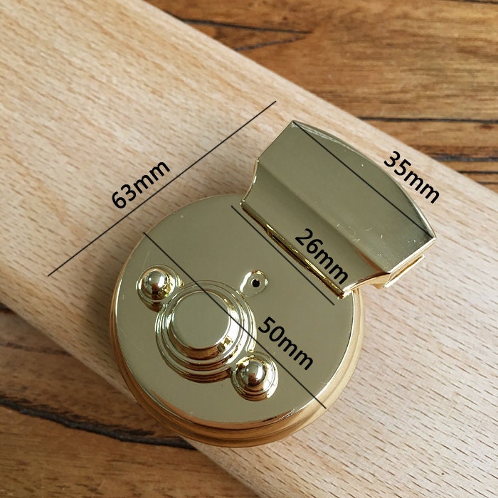 Light Gold Purse Lock Purse Closure Leather Craft Accessory 50mm x 63mm