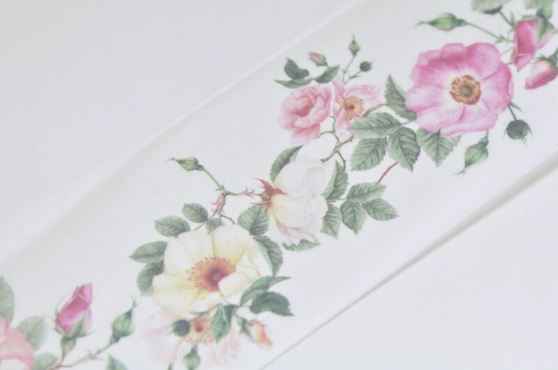 Retro Flower Flower Washi Tape 55mm x 3 Meters Roll No.10504