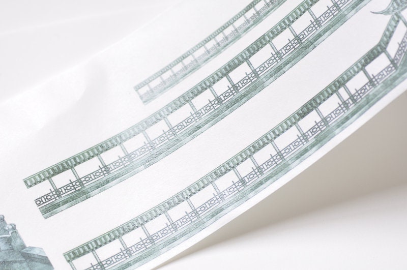 Retro Palace  Bridge Washi Tape Wide Lined Masking Tape 85mm x 5 Meters