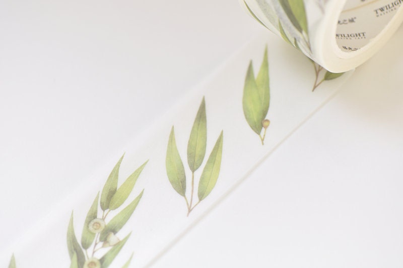 Eucalyptus Flower Washi Tape Scrapbooking Supply 30mm wide x 5 Meters No.12152