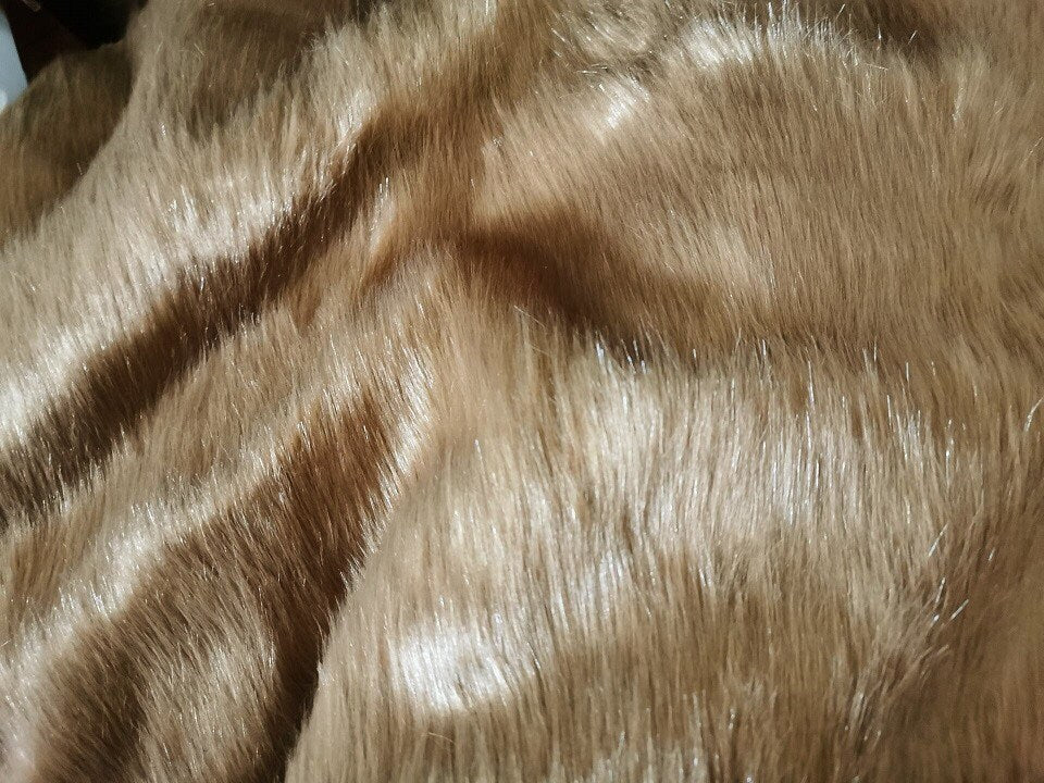 85cm x 48cm Brown Fabric 25mm Long Pile Soft Fabric For Teddy Bear Making