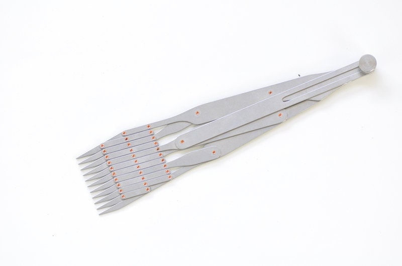 Stainless Steel Leather Ruler Equidistant Tool Pick Style