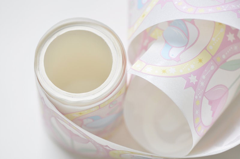 Flower Wide Adhesive Planner Washi Tape 62mm Wide x 2 Meters Roll