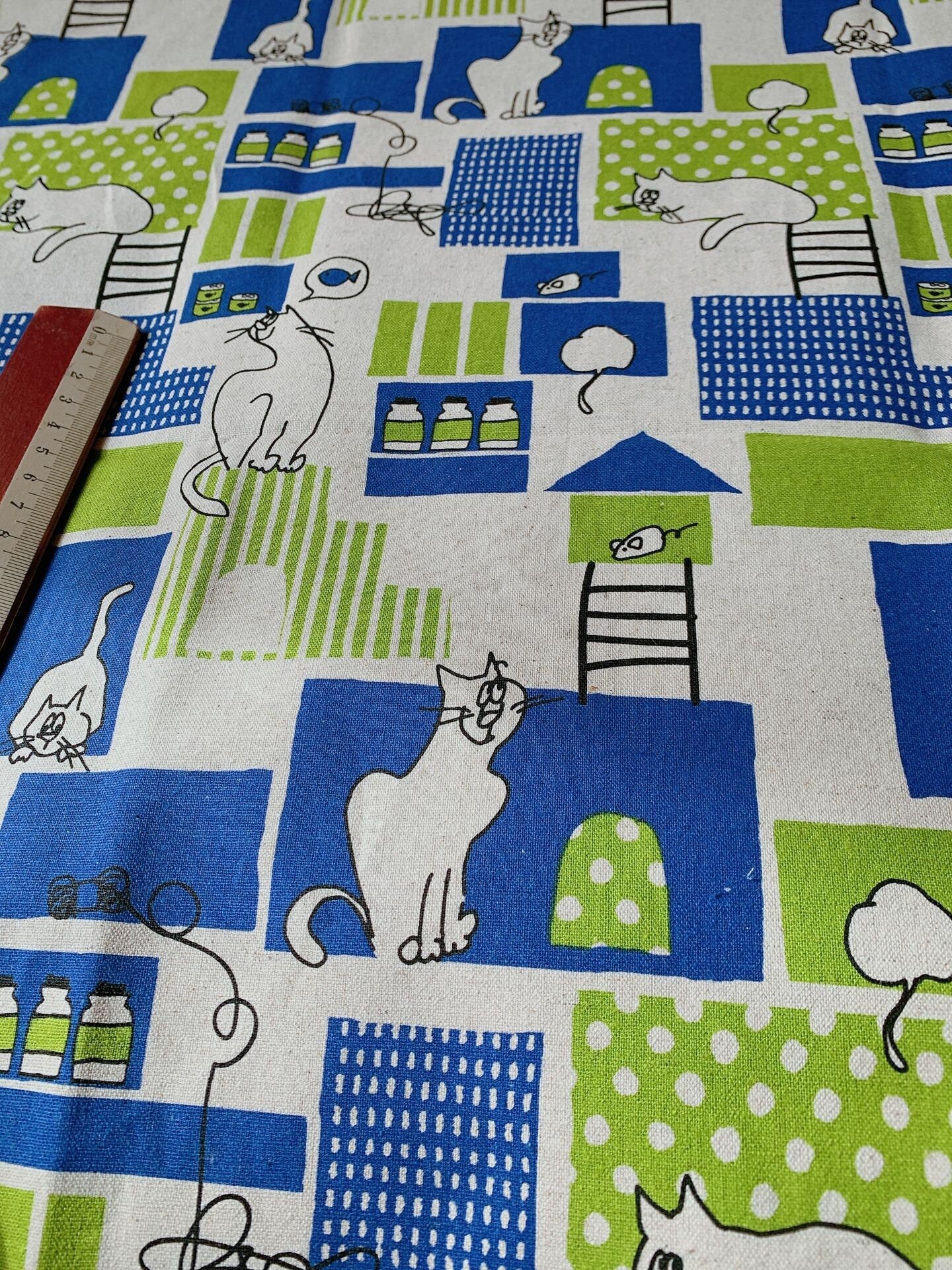 Pure Cotton Lining Fabric With Kitten Pattern 50x110cm