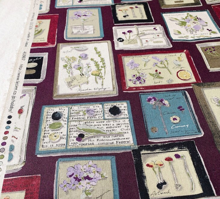 Retro Cotton Linen Cotton Fabric Sewing Material 50 x 110cm (19"x43")