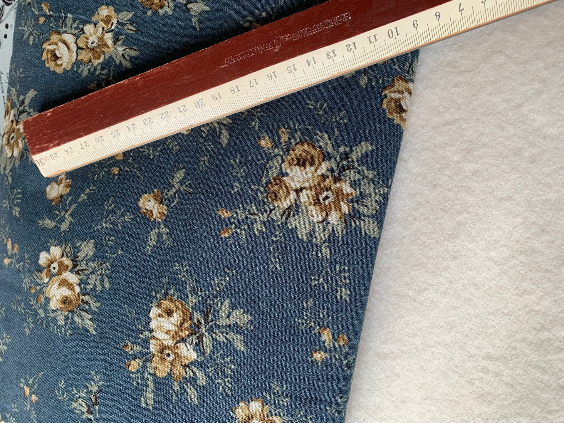 Cotton And Linen Fabric Sewing Material Retro Flower Pattern 50cm x 110mm Pick Color