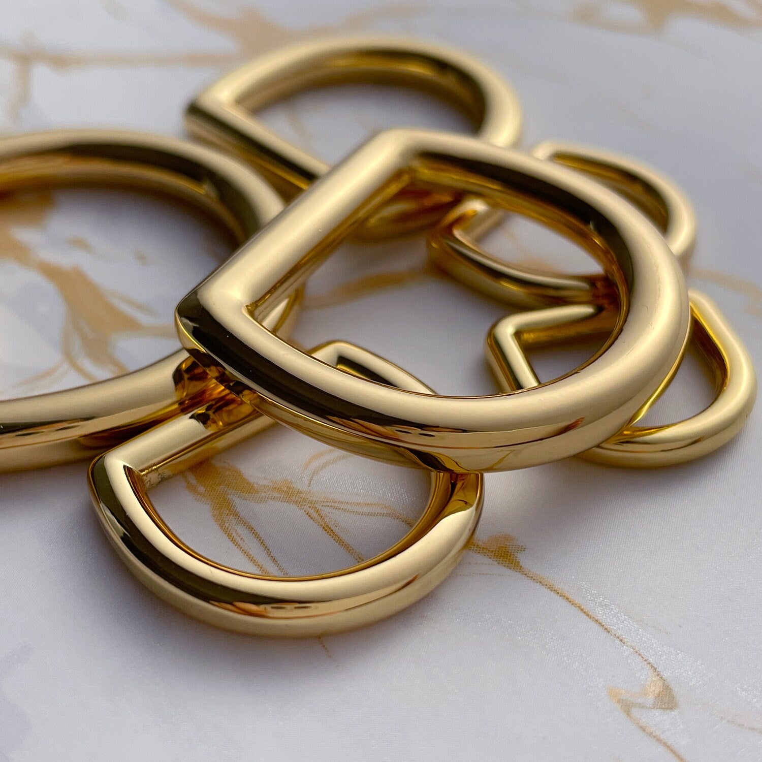 2 pcs A Set D Rings Inner Size 10.5mm/12mm/15mm/18mm/21mm/25mm Pick Color