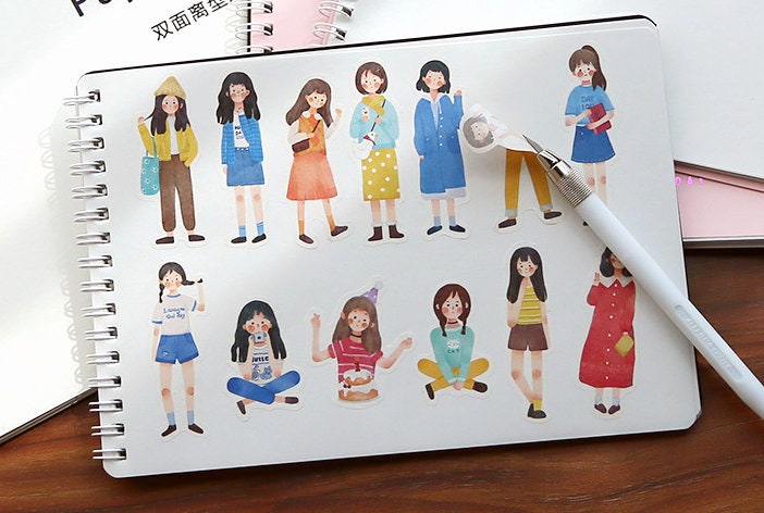 Blank Self-Adhesive Planner Washi Tape Collect Paper Notebook 32 Pieces A Book A4/A5 Pick Color And Size