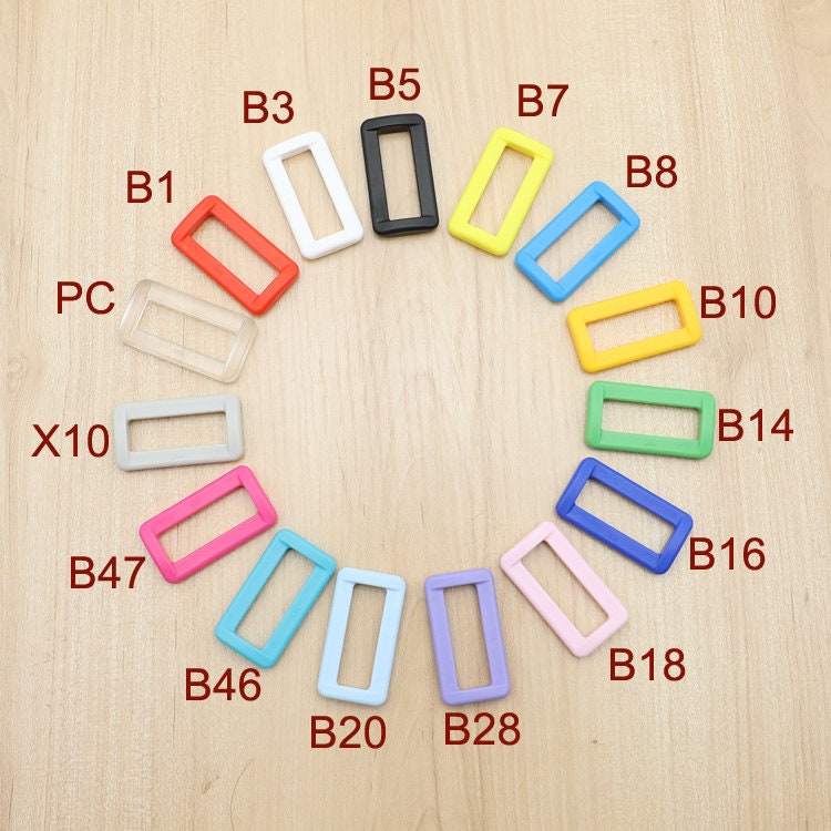 32mm Plastic Strap Adjuster Strap Sliders Pick Color
