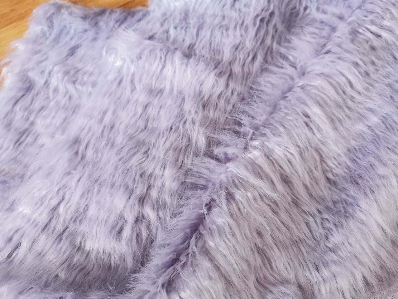 L.Purple Fabric Long Pile 35mm Soft Bears Fabric Teddy Bear Making Measurements 140cm x 40cm