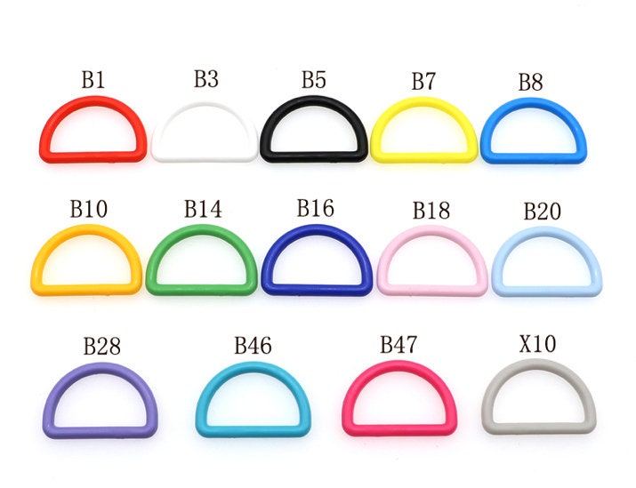 10 Pieces D Rings Inner Size 30mm Pick Color