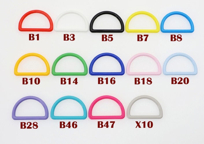 10 Pieces D Rings Inner Size 38mm Pick Color