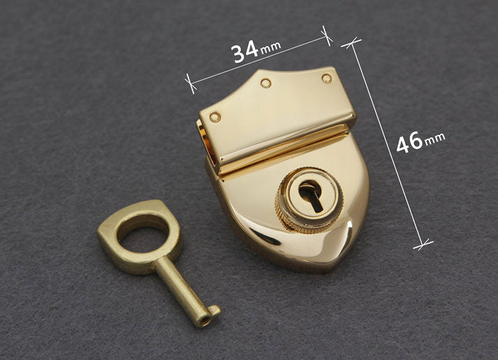 Gold Purse Lock Purse Closure Leather Craft Accessory 34mm x 46mm