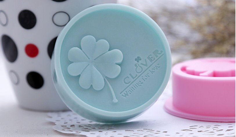 Round Silicone Mold,  Lucky Flower Mold, Candle Mold, Soap Mold ,DIY Handmade, Lotion Bar, Bath Bomb Measurements 70mm