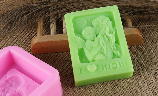 Mother And Baby Silicone Mold,  Chocolate mold, Candle Mold, Soap Mold , DIY Handmade,  Lotion Bar, Bath Bomb