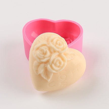 Heart Silicone Mold,  Chocolate mold, Candle Mold, Soap Mold , DIY Handmade Inner Size 70mm x 67mm