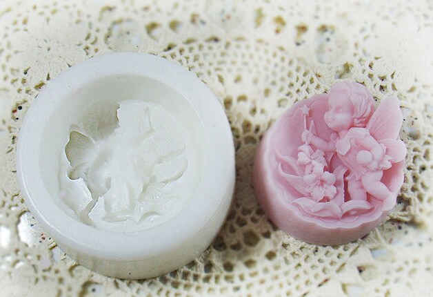 Angel Silicone Mold,  Chocolate mold, Candle Mold, Soap Mold , DIY Handmade,  Lotion Bar, Bath Bomb Innersize 75mm