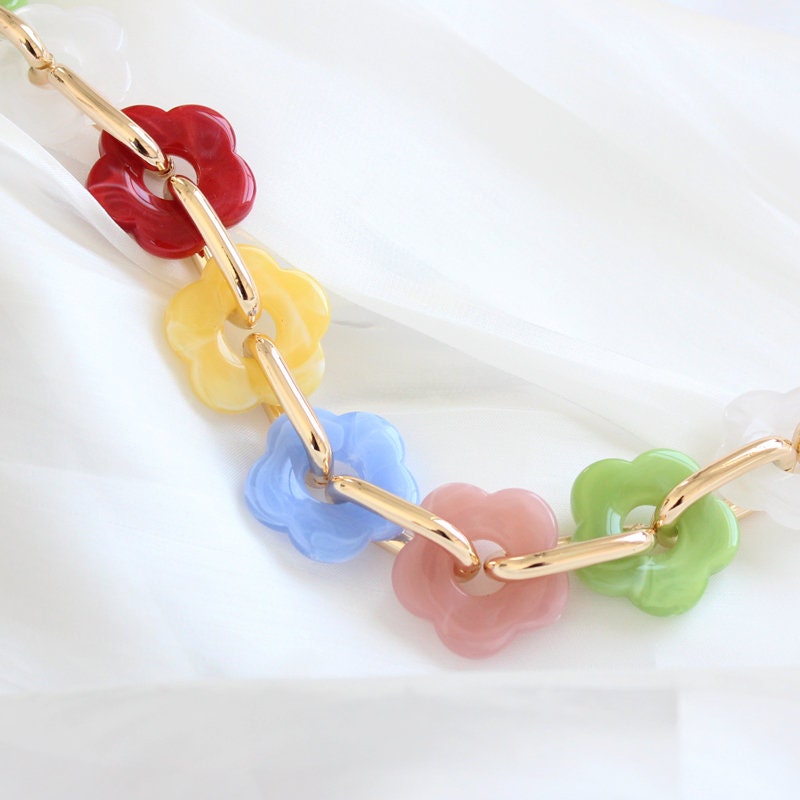 Rainbow Acylic Bag Strap Length 25mm x 430mm