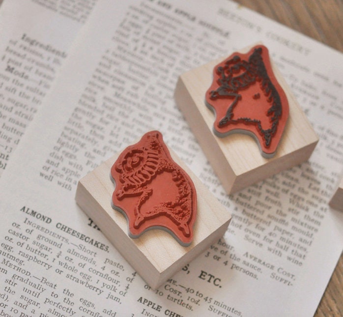 Wood Rubber Stamp A Dancing Bear Stamp Journal Suppliers Bullet Making Tool 35x45mm