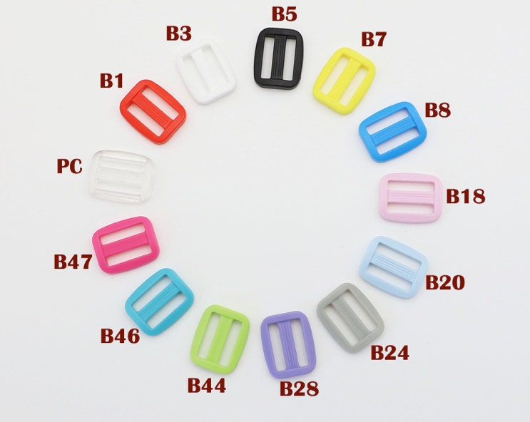 15mm Plastic Strap Adjuster Strap Sliders 10 Pieces A Set Pick Color