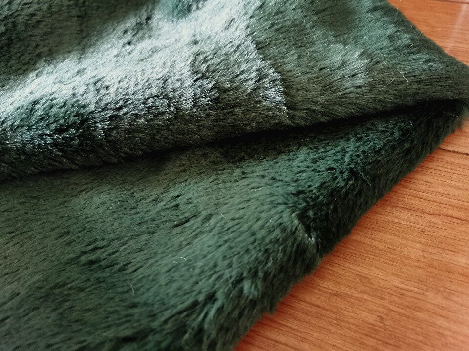 150cm x 40cm (59"x15") Dark Green Fabric Teddy Bears Material Large Size Long Pile For Doll Making